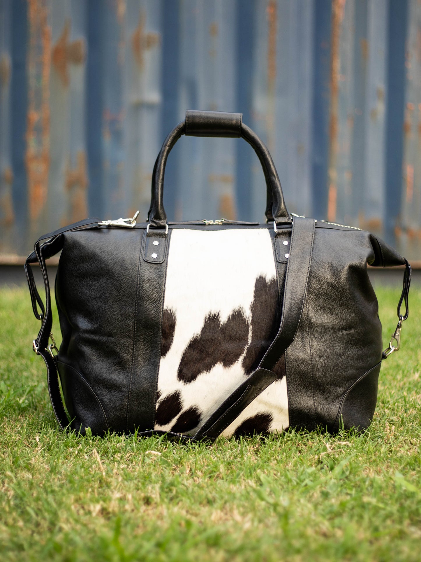 Ainsley Cowhide Leather Duffle Bag