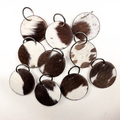 Standard Cowhide Round Keychain