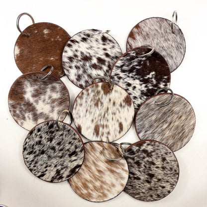 Jumbo Round Shape Cowhide Keychain