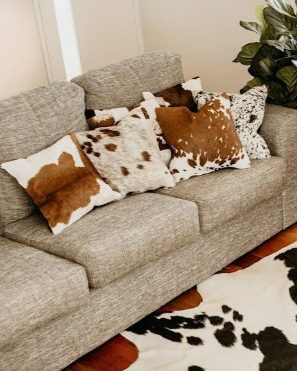 Cowhide Cushion Cover